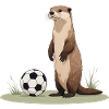 Otter mit Fußball