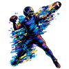 American Football Quarterback | Action Art