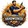 Handwerker Logo – Comic Style mit Bohrer