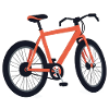 Orangenes Fahrraddesign