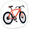 Orangenes Fahrraddesign