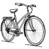Bicycle Silhouette Line Art