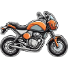 Art de moto Orange Cruiser