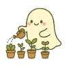 Cute Gardening Ghost ,Cozy Plant Lover