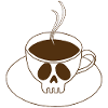 Skull and Coffee Cup