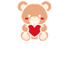 Nounours d'Amour Coeur Rouge