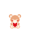 Doudou d'Amour Teddy Coeur Rouge