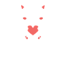 Chat cœur Bibou d'amour