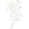 Bouldering Silhouette | Minimalist climber