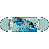 Blue Frog on Skateboard