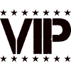 VIP logo with star frame