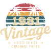 Génial depuis 1981 cadeau anniversaire 1981