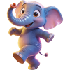 Neon Elephant Dancing Child