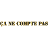 ÇA NE COMPTE PAS