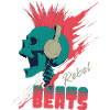 Rebel Beats - Punk Skull Mohawk