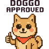 Doggo Approved – Pixel Shiba with Bandana
