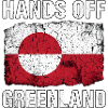 Hands Off Greenland Distressed Flag Design