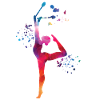 Gymnaste avec massues Gymnastique rythmique