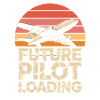 Future Pilot Loading Airplane Retro