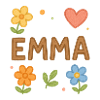 Emma floral with name