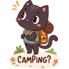 Cat camper on a hike