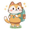 Cute Adventurer Cat Backpack