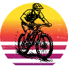 Iconic mountain bike motif