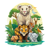 Dschungel Tierfreunde Ensemble