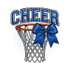 Cheer Hoop Blue Bow