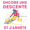 Ski descent: and I stop