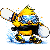 Cool Snowboarder Chick – Motivo del fumetto invernale