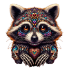 Raccoon at Dia de los muertos