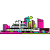 Cumbernauld City Skyline Modern Line Art
