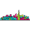 Livingston City Skyline Modern Line Art
