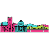 Dunfermline City Skyline Abbey Line Art