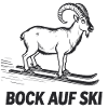Funny ibex for skiers