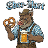 Eber-Hart Bierheld mit Brezel
