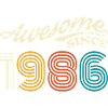Awesome since 1986 retro logo