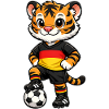 Football Tiger Germany Fan German Flag
