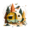 Caravan In The Forest