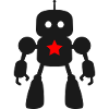 Robot with Star AI Sci-Fi Nerd