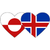 Greenland Denmark Flag Heart