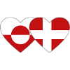 Greenland Denmark Flag Heart