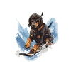 Doberman Dog Snowboard