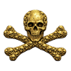 Golden Skull Cross
