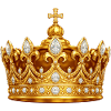 Golden crown with diamonds