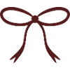 Maroon Ribbon Bow Illustration