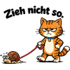 Cat frustration when pulling snails