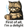 Cat and coffee: first delight