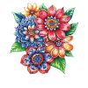 Farbexplosion Blütenbouquet